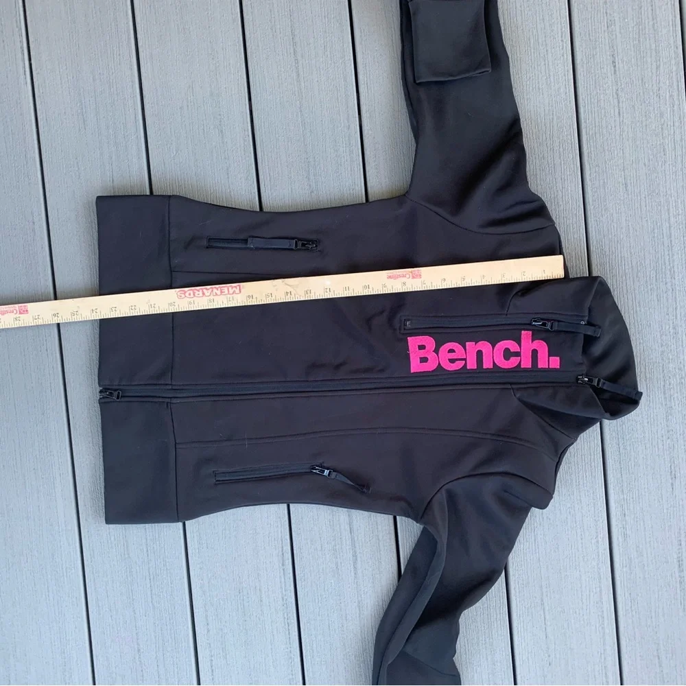 NWOT Bench Black Jacket with Pink Logo Women’s 6 Small - Picture 5 of 8
